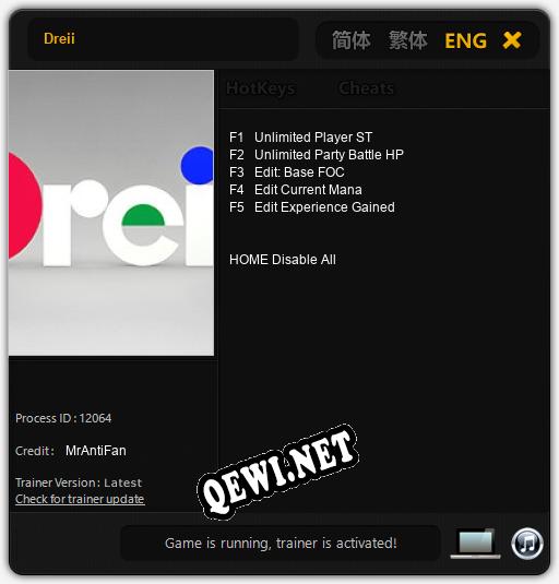 Трейнер для Dreii [v1.0.7]