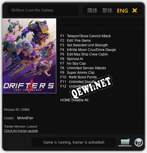 Drifters Loot the Galaxy: ТРЕЙНЕР И ЧИТЫ (V1.0.15)
