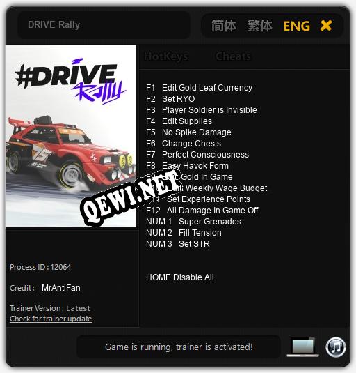 DRIVE Rally: ТРЕЙНЕР И ЧИТЫ (V1.0.28)