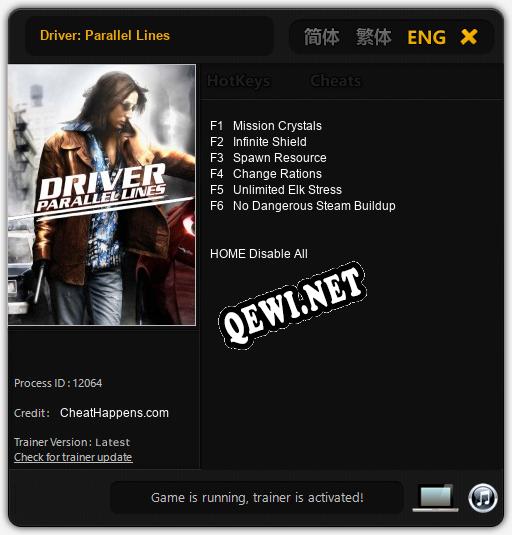 Driver: Parallel Lines: Читы, Трейнер +6 [CheatHappens.com]