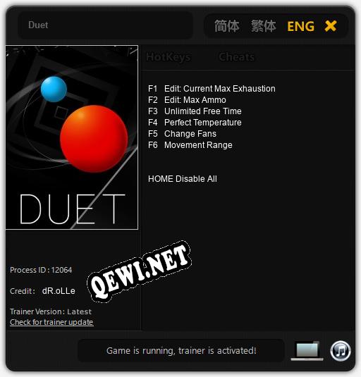 Duet: Читы, Трейнер +6 [dR.oLLe]