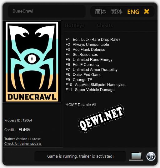 DuneCrawl: Читы, Трейнер +11 [FLiNG]