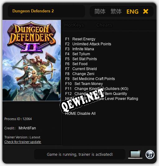 Dungeon Defenders 2: ТРЕЙНЕР И ЧИТЫ (V1.0.94)