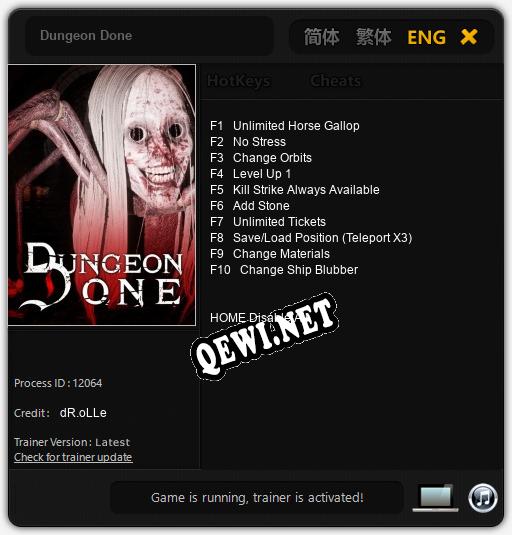 Dungeon Done: Читы, Трейнер +10 [dR.oLLe]