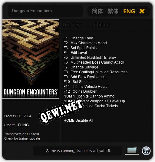 Трейнер для Dungeon Encounters [v1.0.9]