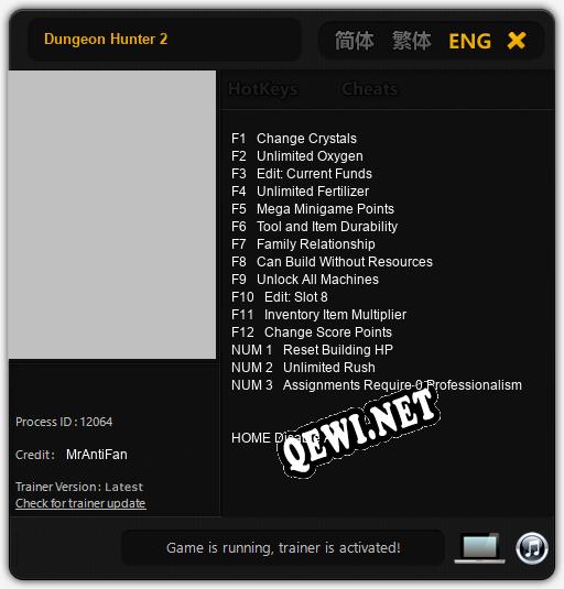 Трейнер для Dungeon Hunter 2 [v1.0.1]