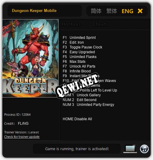 Dungeon Keeper Mobile: ТРЕЙНЕР И ЧИТЫ (V1.0.33)