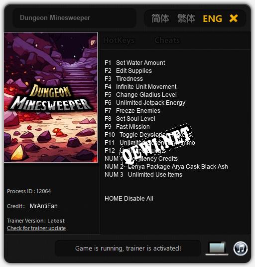 Dungeon Minesweeper: Читы, Трейнер +15 [MrAntiFan]