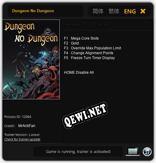 Трейнер для Dungeon No Dungeon [v1.0.9]