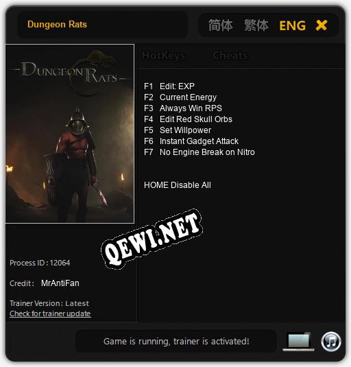 Dungeon Rats: Трейнер +7 [v1.4]