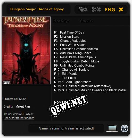 Dungeon Siege: Throne of Agony: Читы, Трейнер +15 [MrAntiFan]