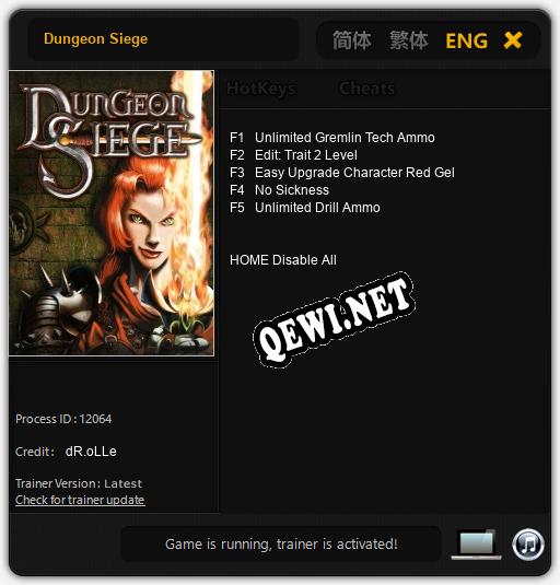 Dungeon Siege: Трейнер +5 [v1.5]