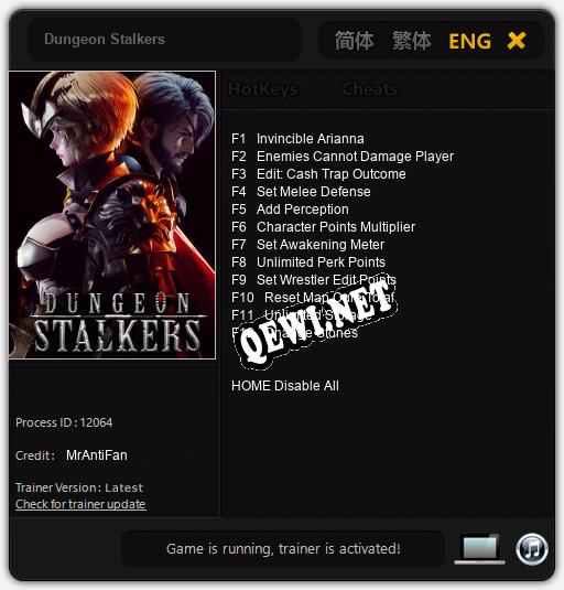 Трейнер для Dungeon Stalkers [v1.0.4]