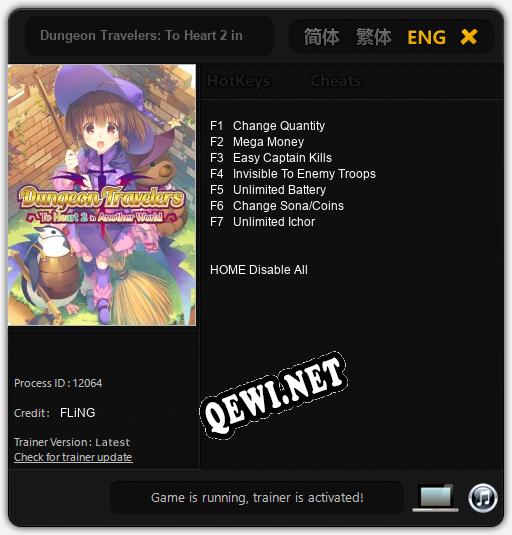 Dungeon Travelers: To Heart 2 in Another World: Трейнер +7 [v1.1]
