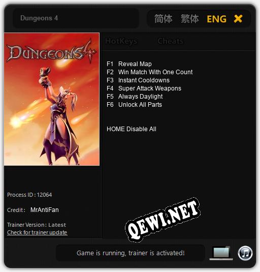 Dungeons 4: Трейнер +6 [v1.7]