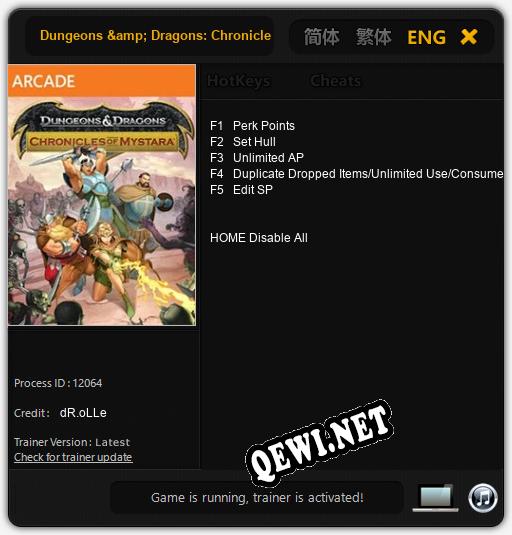 Dungeons & Dragons: Chronicles of Mystara: ТРЕЙНЕР И ЧИТЫ (V1.0.76)
