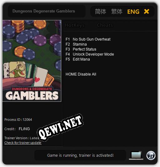Dungeons Degenerate Gamblers: Трейнер +5 [v1.1]