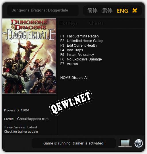 Dungeons Dragons: Daggerdale: Читы, Трейнер +7 [CheatHappens.com]