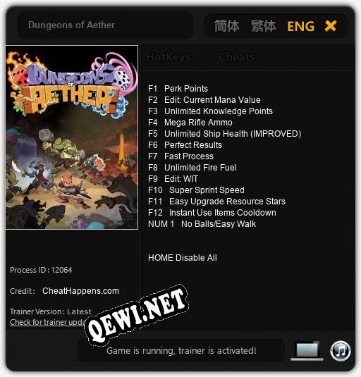 Dungeons of Aether: ТРЕЙНЕР И ЧИТЫ (V1.0.66)