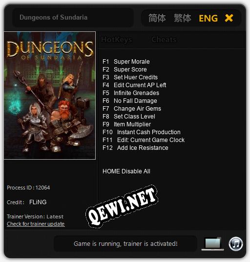Dungeons of Sundaria: ТРЕЙНЕР И ЧИТЫ (V1.0.76)