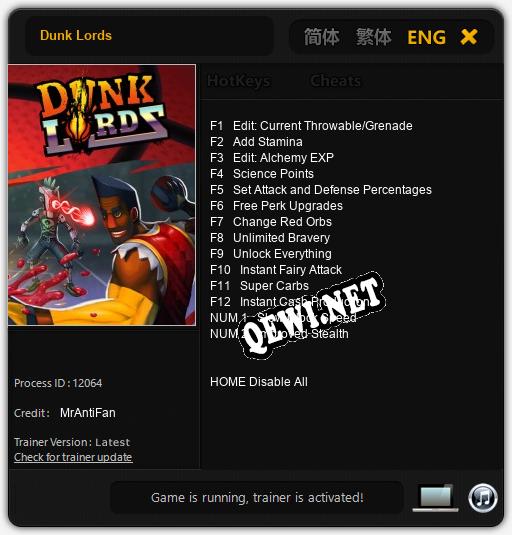Dunk Lords: Читы, Трейнер +14 [MrAntiFan]