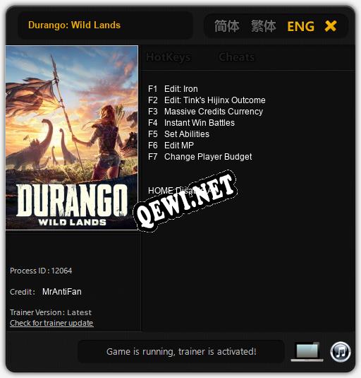 Durango: Wild Lands: Трейнер +7 [v1.2]