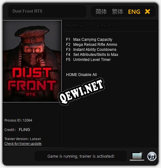 Dust Front RTS: Трейнер +5 [v1.2]