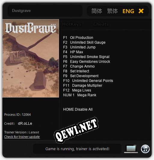 Dustgrave: Читы, Трейнер +13 [dR.oLLe]