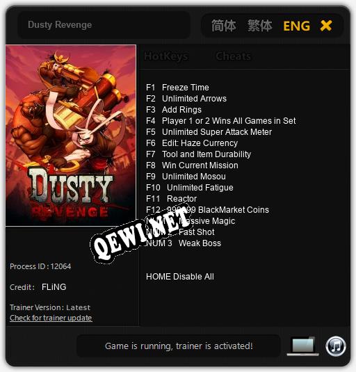 Dusty Revenge: ТРЕЙНЕР И ЧИТЫ (V1.0.47)