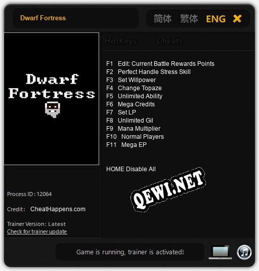 Dwarf Fortress: Трейнер +14 [v1.2]