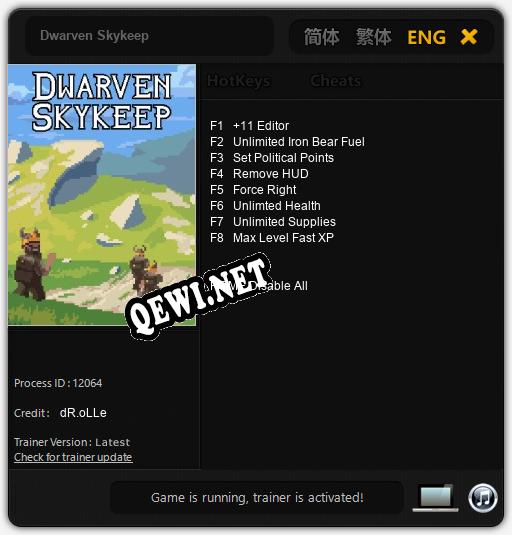 Dwarven Skykeep: Читы, Трейнер +8 [dR.oLLe]
