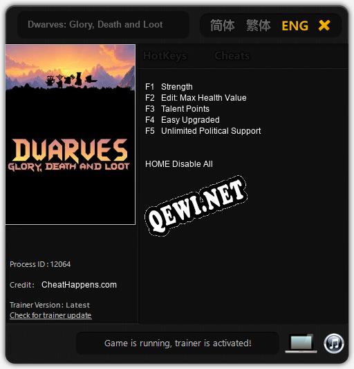 Dwarves: Glory, Death and Loot: Читы, Трейнер +5 [CheatHappens.com]