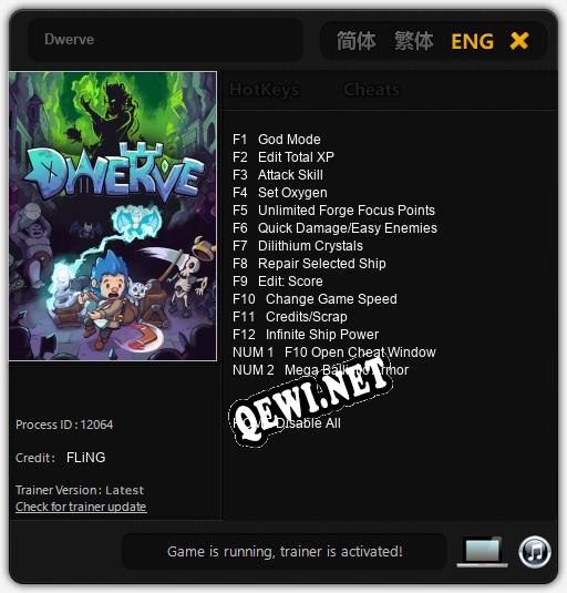 Dwerve: Трейнер +14 [v1.5]