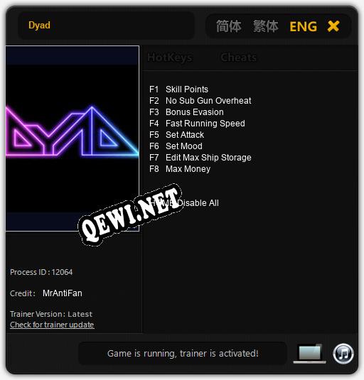 Dyad: Читы, Трейнер +8 [MrAntiFan]