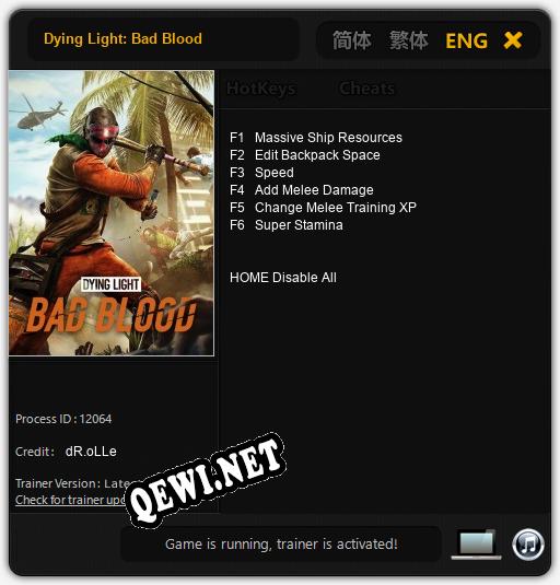 Dying Light: Bad Blood: Читы, Трейнер +6 [dR.oLLe]