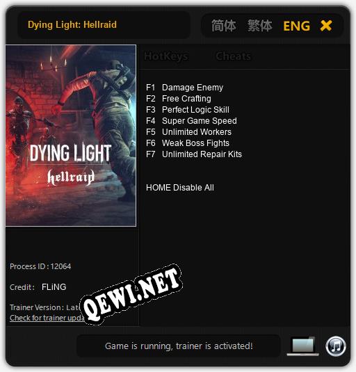 Dying Light: Hellraid: Читы, Трейнер +7 [FLiNG]