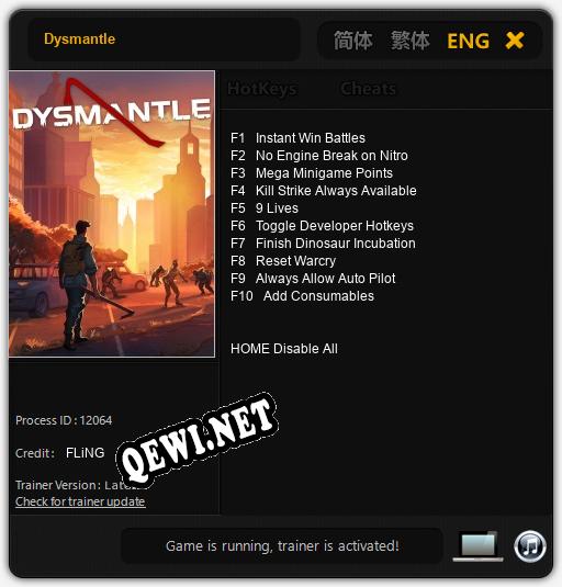 Dysmantle: Трейнер +10 [v1.1]