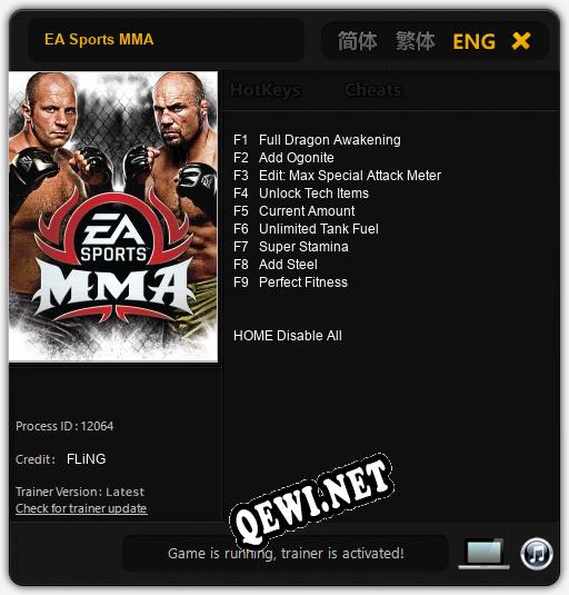 EA Sports MMA: Читы, Трейнер +9 [FLiNG]