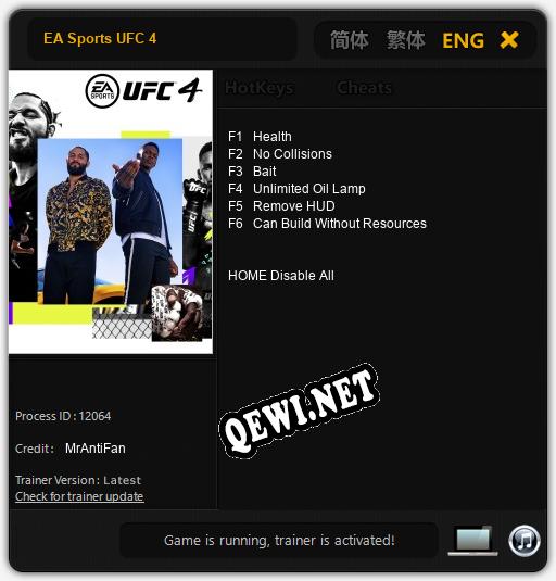 Трейнер для EA Sports UFC 4 [v1.0.8]