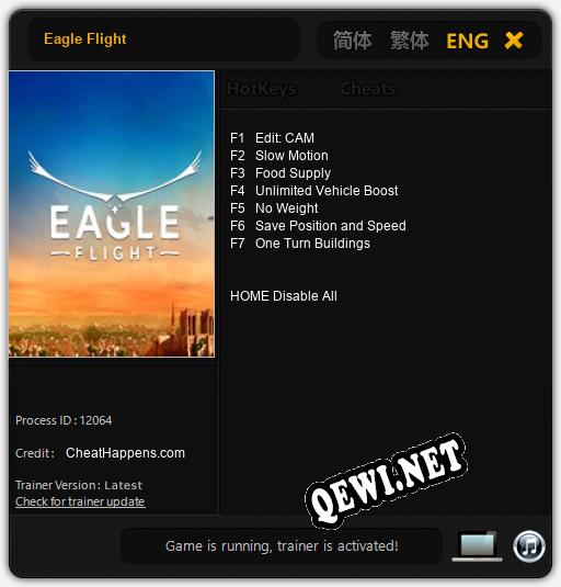 Eagle Flight: Трейнер +11 [v1.1]