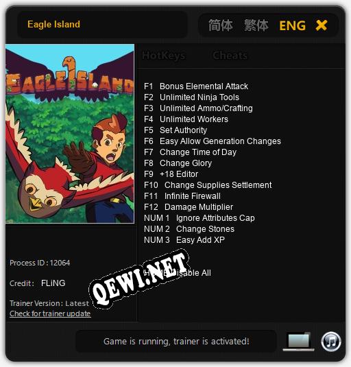 Eagle Island: ТРЕЙНЕР И ЧИТЫ (V1.0.48)