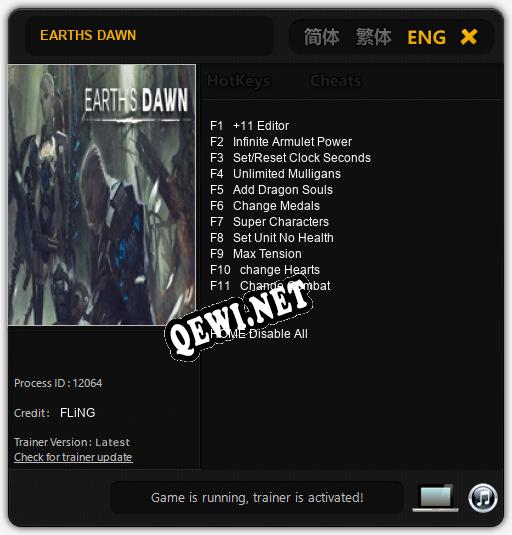 EARTHS DAWN: Трейнер +11 [v1.5]