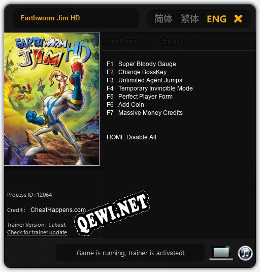 Earthworm Jim HD: Читы, Трейнер +7 [CheatHappens.com]