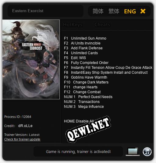 Eastern Exorcist: Трейнер +15 [v1.2]