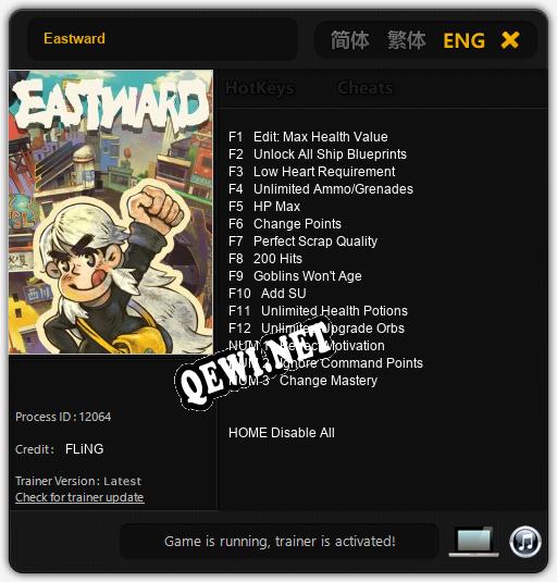 Eastward: Трейнер +15 [v1.4]