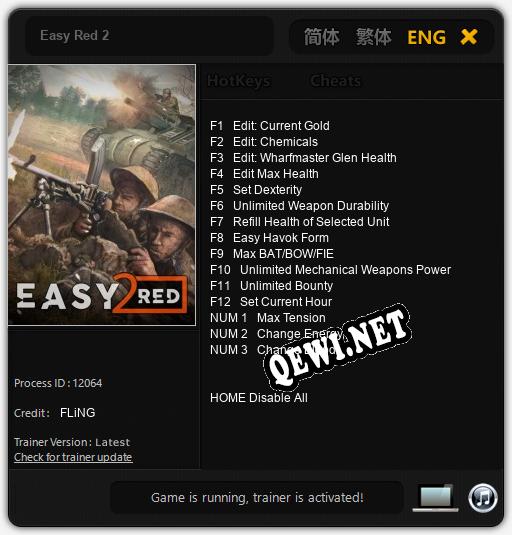 Трейнер для Easy Red 2 [v1.0.1]