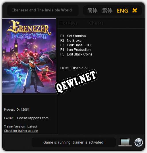 Ebenezer and The Invisible World: ТРЕЙНЕР И ЧИТЫ (V1.0.67)