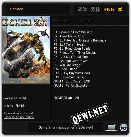 Echelon: ТРЕЙНЕР И ЧИТЫ (V1.0.9)