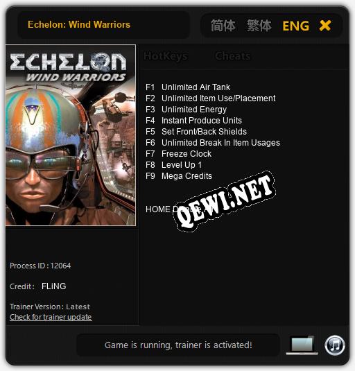 Echelon: Wind Warriors: Трейнер +9 [v1.2]