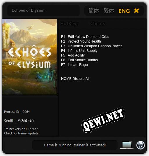 Echoes of Elysium: ТРЕЙНЕР И ЧИТЫ (V1.0.62)